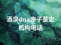 酒泉dna亲子鉴定机构电话