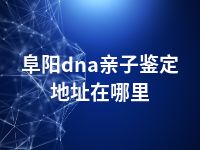 阜阳dna亲子鉴定地址在哪里