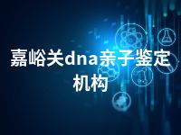 嘉峪关dna亲子鉴定机构