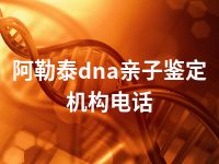 阿勒泰dna亲子鉴定机构电话