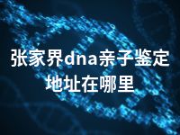 张家界dna亲子鉴定地址在哪里