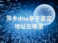 萍乡dna亲子鉴定地址在哪里