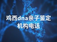 鸡西dna亲子鉴定机构电话