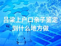 吕梁上户口亲子鉴定到什么地方做