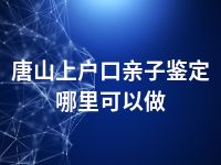 唐山上户口亲子鉴定哪里可以做