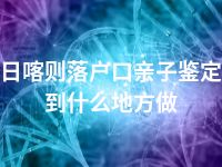 日喀则落户口亲子鉴定到什么地方做