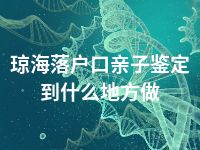 琼海落户口亲子鉴定到什么地方做