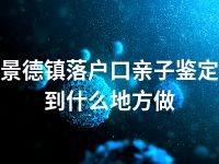 景德镇落户口亲子鉴定到什么地方做