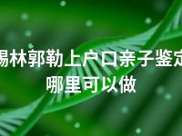 锡林郭勒上户口亲子鉴定哪里可以做