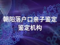 朝阳落户口亲子鉴定鉴定机构