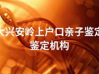 大兴安岭上户口亲子鉴定鉴定机构