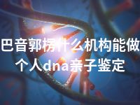 巴音郭楞什么机构能做个人dna亲子鉴定