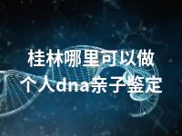 桂林哪里可以做个人dna亲子鉴定