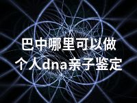 巴中哪里可以做个人dna亲子鉴定