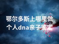 鄂尔多斯上哪里做个人dna亲子鉴定