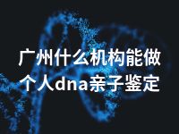 广州什么机构能做个人dna亲子鉴定