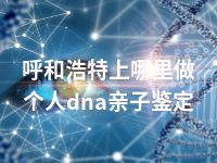 呼和浩特上哪里做个人dna亲子鉴定