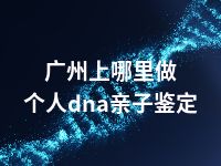 广州上哪里做个人dna亲子鉴定