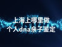 上海上哪里做个人dna亲子鉴定