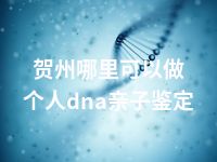 贺州哪里可以做个人dna亲子鉴定