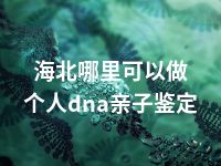 海北哪里可以做个人dna亲子鉴定