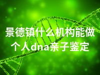 景德镇什么机构能做个人dna亲子鉴定