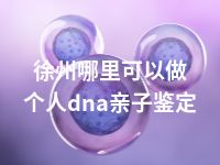 徐州哪里可以做个人dna亲子鉴定