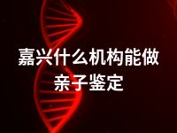 嘉兴什么机构能做亲子鉴定