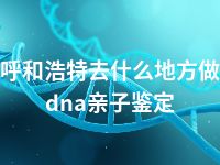 呼和浩特去什么地方做dna亲子鉴定