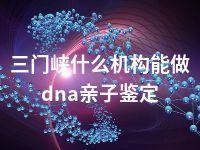 三门峡什么机构能做dna亲子鉴定