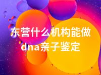 东营什么机构能做dna亲子鉴定