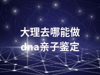 大理去哪能做dna亲子鉴定