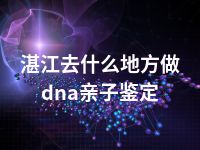 湛江去什么地方做dna亲子鉴定