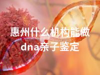 惠州什么机构能做dna亲子鉴定