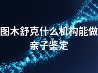 图木舒克什么机构能做亲子鉴定