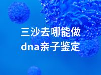 三沙去哪能做dna亲子鉴定