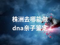 株洲去哪能做dna亲子鉴定