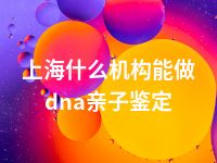 上海什么机构能做dna亲子鉴定