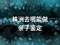 株洲去哪能做亲子鉴定