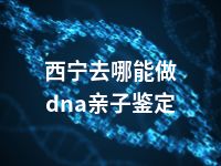 西宁去哪能做dna亲子鉴定