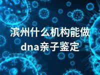 滨州什么机构能做dna亲子鉴定