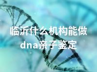 临沂什么机构能做dna亲子鉴定