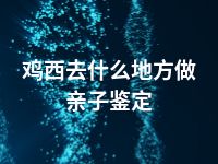 鸡西去什么地方做亲子鉴定