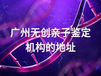 广州无创亲子鉴定机构的地址