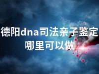 德阳dna司法亲子鉴定哪里可以做