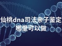 仙桃dna司法亲子鉴定哪里可以做