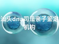 汕头dna司法亲子鉴定机构