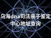 乌海dna司法亲子鉴定中心地址查询