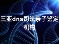 三亚dna司法亲子鉴定机构