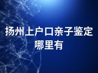 扬州上户口亲子鉴定哪里有